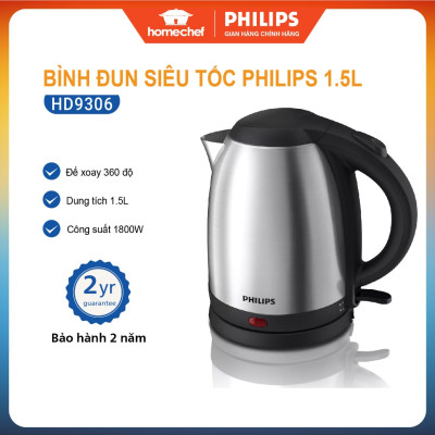 Bình (Ấm) nước Philips HD9306, dung tích 1.5L | Hàng chính hãng