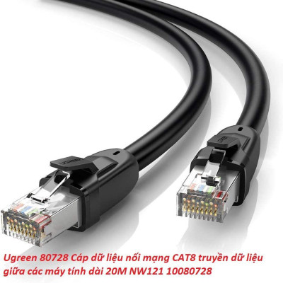 Ugreen UG80728NW121TK 20M CAT8 S/FTP Cáp mạng toàn đồng truyền dữ liệu giữa các máy tính - HÀNG CHÍNH HÃNG