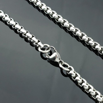 Dây chuyền nam titan cao cấp rẻ titan thép không gỉ bông dừa khít trangsucpt kích cỡ 7mm PTDCNA191