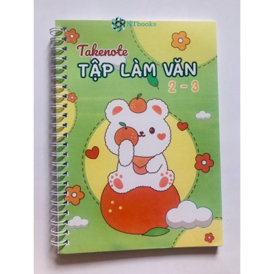 Sách Takenote lớp 2-3: Toán + Tập Làm Văn + Tiếng Anh 3-12 khổ A5 (Phiên Bản Mới Nhất)