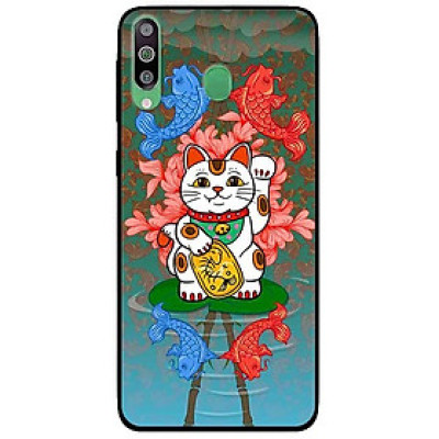 Ốp lưng dành cho Samsung M30 mẫu Mèo Và Cá Chép