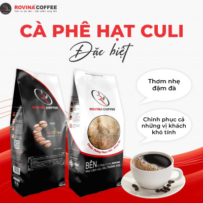 Cà Phê Culi Đặc Biệt - Pha Phin - Gói 500gr Xay Sẵn Hương Vị Độc Đáo, Tinh Tế Có Hậu Vị, Có Chiều Sâu Thương Hiệu Rovina
