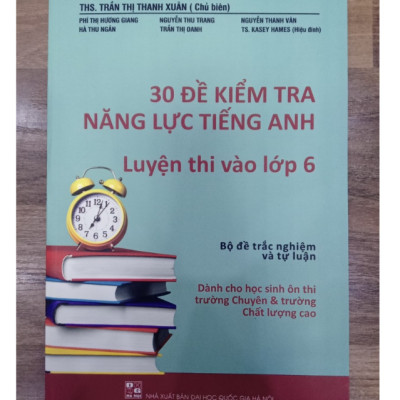 Sách - Combo 3 cuốn 30 đề luyện thi vào lớp 6 ( toán + tiếng việt + tiếng anh )