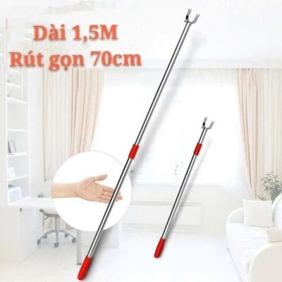 Cây phơi quần áo, gậy lấy đồ, cây lấy quần áo trên cao bằng nhựa, inox rút gọn Kệ