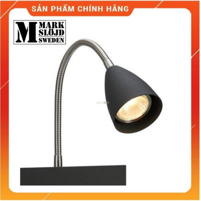 Đèn gắn tường đọc sách Markslojd Logi, màu đen tích hợp công tắc chỉnh sáng và cổng sạc Micro usb - Hàng chính hãng