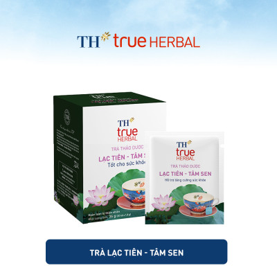 Bộ 2 hộp trà thảo dược TH true HERBAL Nhân trần – Cúc hoa & Trà Lạc tiên – Tâm sen (40 gói)