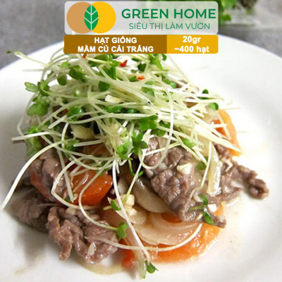Hạt Giống Rau Cải Mầm Greenhome, Gói 20g~400 hạt, Dễ Trồng Quanh Năm, Nảy Mầm Cao, Thu Hoạch Nhanh, Năng Suất Cao R10