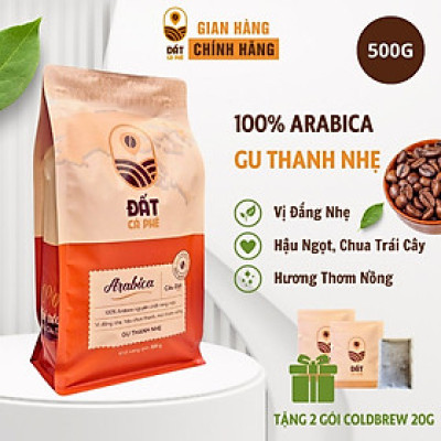 Cà Phê Arabica Nguyên Chất Đất Cà Phê 500g | Pure Arabica Coffee Cầu Đất Đà Lạt - Gu Thanh Nhẹ