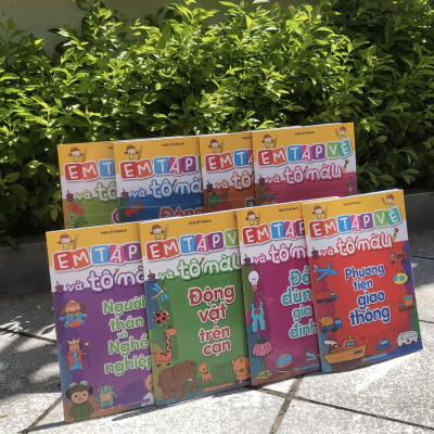 Em Tập Vẽ Và Tô Màu - Túi 8 Cuốn