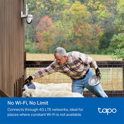 Camera ngoài trời 4G LTE TP-Link Tapo Pan/Tilt Outdoor Home Security Wifi C501GW - Hàng chính hãng