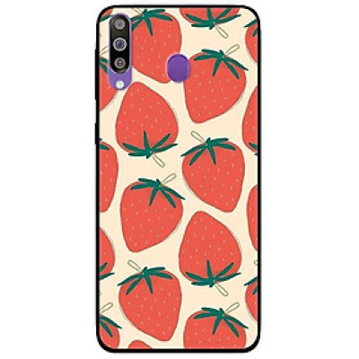 Ốp lưng dành cho Samsung M30 - M30s - M31 mẫu Họa Tiết Dâu Đỏ