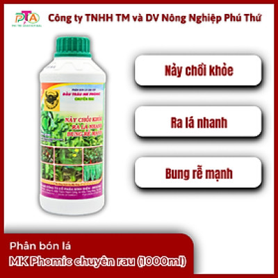 Phân bón lá Đầu Trâu Phomic chuyên rau - chai 1 lít