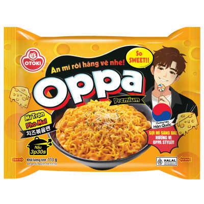 Combo 3 Gói Oppa Mì Trộn Phô Mai Otoki 113g