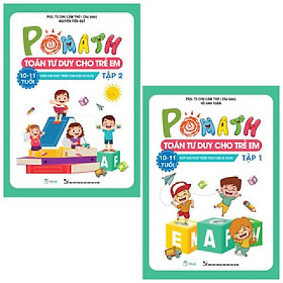Bộ Pomath - Toán Tư Duy Cho Trẻ Em 10 - 11 Tuổi (Tập 1 + 2) (Bộ 2 Tập)