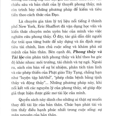 PHONG THỦY VÀ TÀI LỘC - Eric Shaffert
