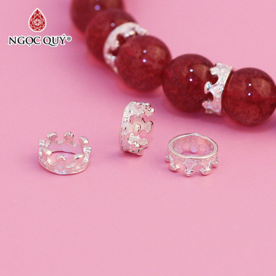 Charm bạc chặn hạt vương miệng - Ngọc Quý Gemstones