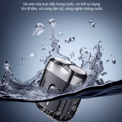 Máy cạo râu XM Enchen Mini 6 lưỡi dao kép mỏng, chống nước IPX7, pin sử dụng đến 2 tháng - Hàng nhập khẩu