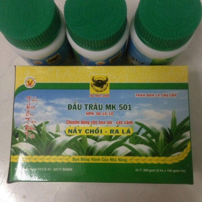 Hộp 3 lọ phân bón lá Đầu Trâu 501 nảy chồi ra lá (100g x 3 hũ)