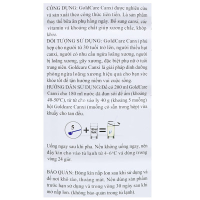 Combo 2 Lon Sữa bột Wincofood Goldcare Canxi (850g/lon) kèm túi xách