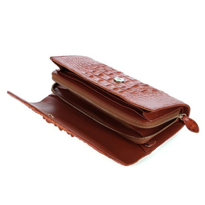 Túi Đeo Chéo Nữ Da Cá Sấu Huy Hoàng HT6230 (14.5 x 24.5 cm) - Vàng