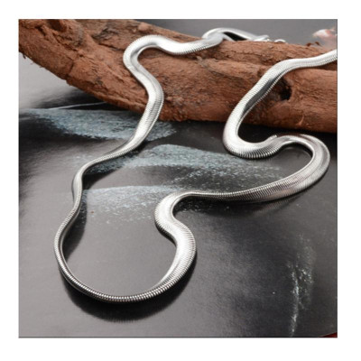 Dây Chuyền Xương Rắn Thép Titan, Thời Trang Và Tối Giản, Dây Chuyền Áo Len Cao Cấp Sợi Mì