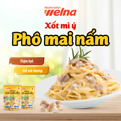 Combo 3 Gói Xốt Mì Ý Nisshin Hương Vị Phô Mai Nấm - Nisshin Seifun Welna Shop