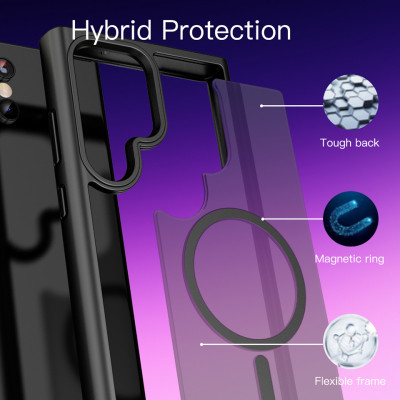 Ốp lưng nhám sạc từ tính cho Samsung Galaxy S23 Ultra hiệu Likgus PC Ultra-thin Frosted Magnetic Case - mặt lưng nhám mờ chống bám bẩn, gờ bảo vệ Camera 0.5mm - Hàng nhập khẩu