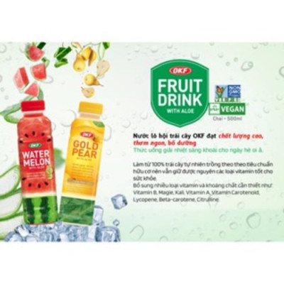 Nước lê vàng lô hội OKF Hàn Quốc 500ml