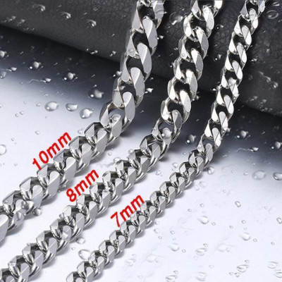 Dây chuyền nam titan thời trang rẻ đẹp thép không gỉ lặc xéo cao cấp trangsucpt cỡ 7mm PTDCNA157