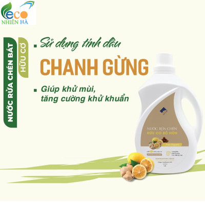 Nước rửa chén hữu cơ ECOCARE 4L tinh dầu thiên nhiên, nước rửa bát cho bé, an toàn da tay
