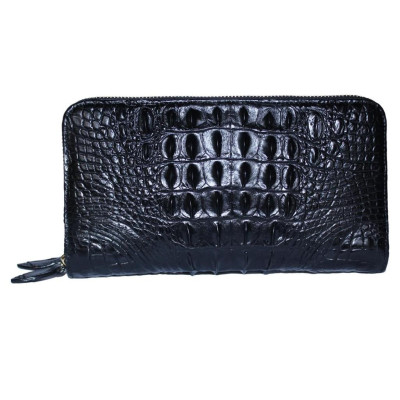 HC3738 - Ví nữ da cá sấu Huy Hoàng nhiều ngăn gai cầm tay màu đen