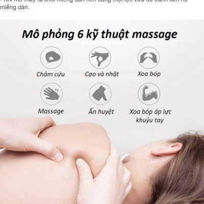 Máy Massage Xung Điện Hình Cánh Bướm Giúp Giải Toả Đau Nhức Vùng Cổ 8 Chế Độ Massage Sử Dụng Pin Sạc