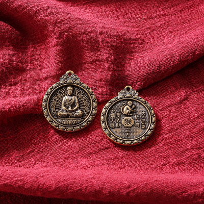Dây chuyền mặt Phật phật Phật Như Lai Đại Nhật - Phật bản mệnh người tuổi Thân - MV03