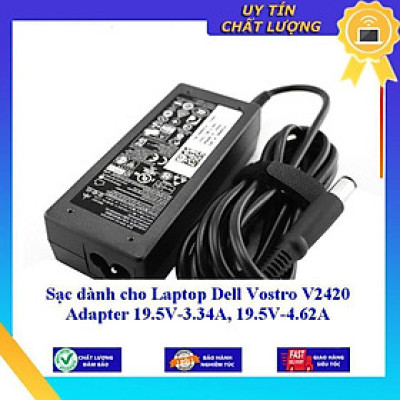 Sạc dùng cho Laptop Dell Vostro V2420 Adapter 19.5V-3.34A 19.5V-4.62A - Hàng Nhập Khẩu New Seal