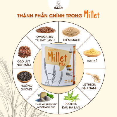 Sữa Hạt Gạo Lứt Hữu Cơ Millet Hộp 700g Vị Kê Nhập Khẩu Malaysia Cho Trẻ Từ 3 Tuổi & Cả Gia Đình Bổ Sung Dinh Dưỡng Vegan - 24grains