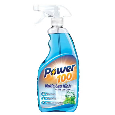 Combo 2 Chai Nước Lau Kính POWER100 Hương Bạc Hà 500mlx2