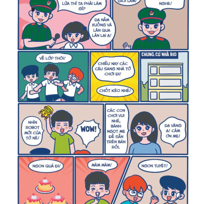 Sách - SOS Cho Trẻ Em - Truyện Tranh Kỹ Năng An Toàn Thoát Hiểm Tức Thì - Nhận Diện Rủi Ro Và Thoát Hiểm An Toàn