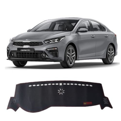 KIA CERATO 2019-2020-2021, thảm taplo da vân cacbon