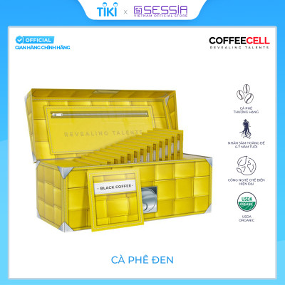 [MUA 1 TẶNG 5] Cà Phê Đen Với Nhân Sâm Trắng Thượng Hạng COFFEECELL (30 gói x 3.5g) - Tăng cường hệ miễn dịch, Giải phóng tiềm năng nhà lãnh đạo - Hàng Chính Hãng