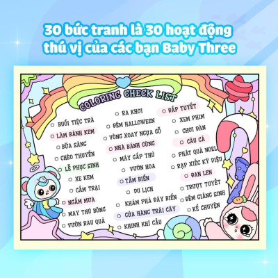 Sách Tô Màu Baby Three & Thế Giới Diệu Kỳ - Megabook