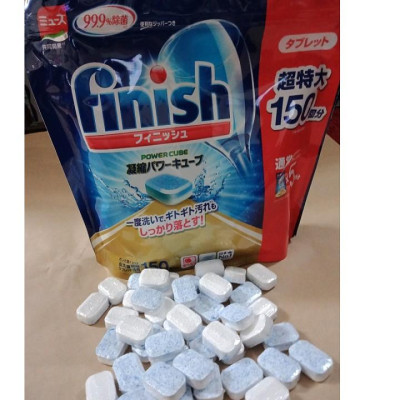 Bộ 3 sản phẩm viên rửa bát finish 150 viên + muối rửa bát 1,2 kg Somat + nuớc làm bóng Somat 500ml