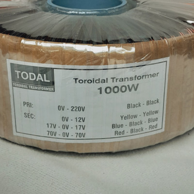 BIẾN ÁP XUYẾN TODAL 70V ĐÔI 1000W – DÂY ĐỒNG 100%