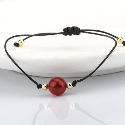 Vòng tay thời trang gắn hạt đá phong thủy thiên nhiên cao cấp