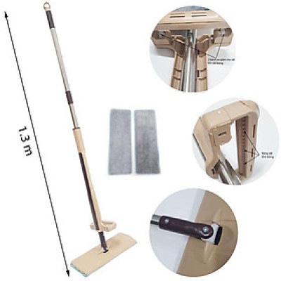 Cây Lau Nhà Tự Vắt Cán Dài Xoay 360 Độ Tặng Kèm 2 Bông Lau Tiện Lợi