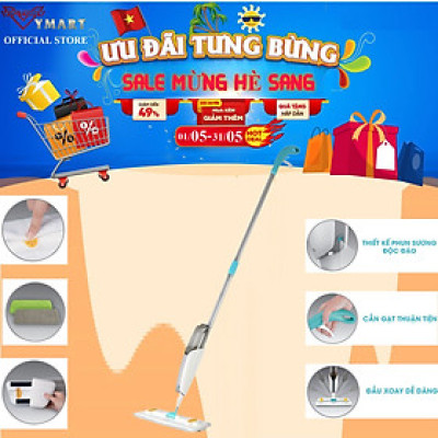 Cây Lau Nhà Dạng Đứng Lock&Lock ETM461 - Trắng Phối Màu 