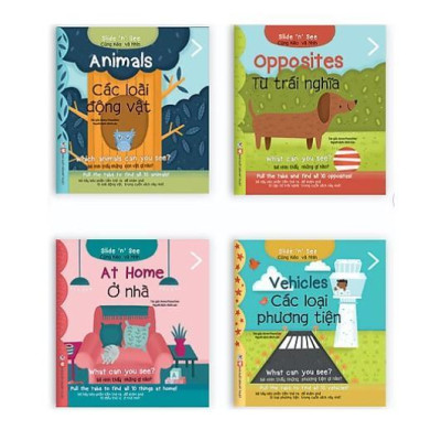 Sách Tương tác Song Ngữ Việt Anh Slide And See Opposites: Từ Trái Nghĩa - Tân Việt Books