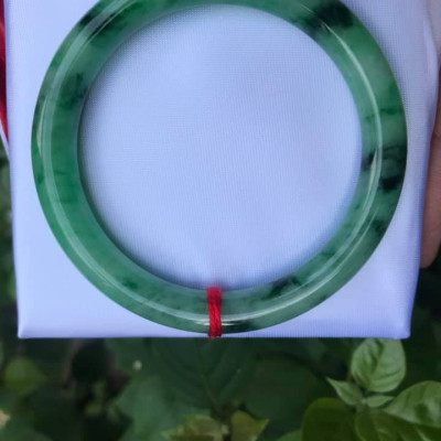 VÒNG TAY ĐÁ CẨM THẠCH CAO CẮP ĐẸP XANH LÝ SƠN THỦY A 49 NỮ 49KG ĐẾN 58KG 