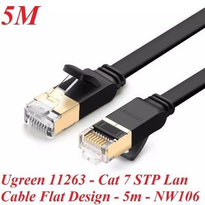 Ugreen UG11263NW106TK 5M màu Đen Cáp mạng LAN CAT 7 ftp dây dẹp - HÀNG CHÍNH HÃNG