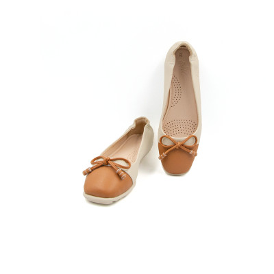 Giày Búp Bê Phối Nơ Da Micro Siêu Nhẹ TMW32302