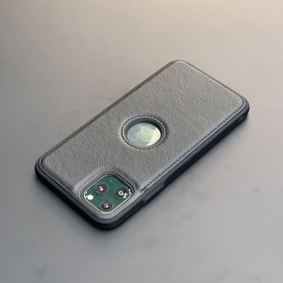 Ốp lưng da cao cấp dành cho iPhone 11 Pro Max - Màu đen